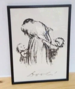 Poster of Brot (Bread) by Kathe Kollwitz, German artist, Expressionism. Framed - Picture 1 of 10
