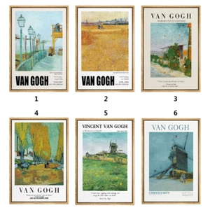 Vincent Van Gogh Landscape Framed Art Print Canvas Wall Art - Picture 1 of 8