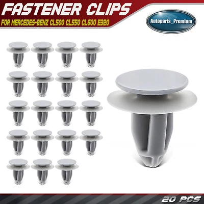 20Pcs 9mm Nylon Trunk Lid Trim Rivet Deck Retainer Clips for Mercedes-Benz 300SE - Image 1 of 4