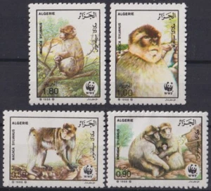 F-EX25653 ALGERIE ARGELIA MNH 1988 WWF ENDANGERED WILDLIFE MONKEY MONOS.  - Picture 1 of 1