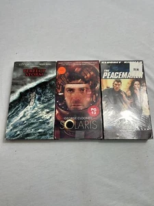 George Clooney 3 Lot VHS Tape Movies Solaris The Peacemaker The Perfect Storm - Picture 1 of 11