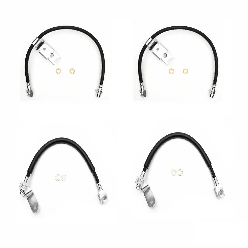 Front+Rear DFC Brake Hydraulic Hoses for SRT Scat Pack 392 Hellcat w/ Brembo - Image 1 of 1