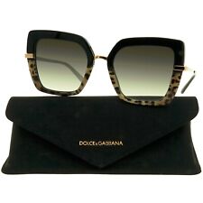 Dolce & Gabbana DG4373 DG 4373 32468G Leopard/Black/Gold Sunglasses Women's NEW