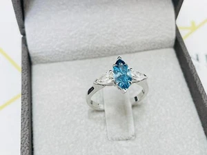 Anello 1,39 carati diamante naturale 18K diamante naturale taglio marquise - Foto 1 di 12