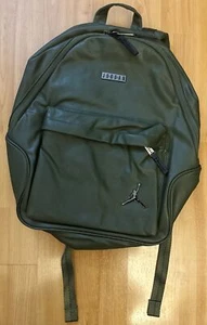 Jordan Regal Air Olive Green Faux Leather Unisex 13" Laptop Backpack - Picture 1 of 9