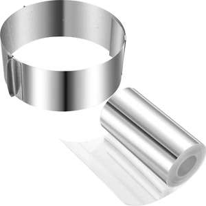 6-12 Inch Stainless Steel Adjustable Cake Mold Ring Mousse Baking Mould with Col - Picture 1 of 7