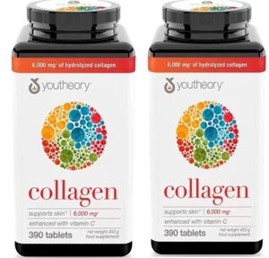 2x Youtheory Collagen Advanced Formula 390 Tablets FOR 2 MONTHS SUPPLY UK SELLER - Picture 1 of 5