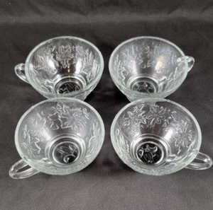 Princess House Fantasia coffee Tea Punch Cups Poinsettia Set of 4 writing on box - Picture 1 of 4