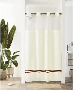 River Dream Shower Curtain with Snap in Liner, No Hooks Needed 71" W×86" H - Picture 1 of 6