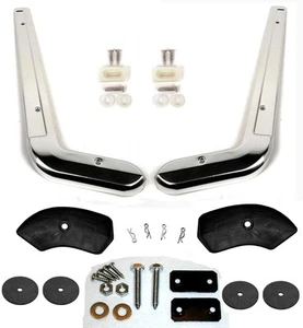 New! 1967 Mustang Seat Side Trim Moldings Pair w/ Hardware Covers Washers - Picture 1 of 12
