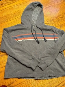 American Eagle Hoodie M Gray Soft Casual Pullover Grunge Core Style - Picture 1 of 8