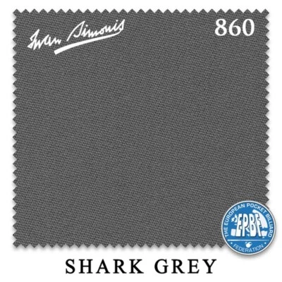 IWAN SIMONIS 8' Simonis 860 Pool Table Cloth - Shark Grey - AUTHORIZED DEALER