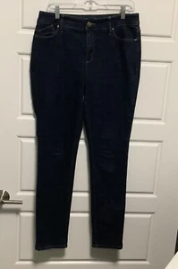 Pantalones de mezclilla CHICO’S cómodos cintura tiro alto elásticos ajustados al tobillo azules talla 1R - Imagen 1 de 7