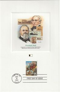 1994 USA FDC - Overland Mail - Fleetwood Proofcard Edition - 29 Cent Stamp