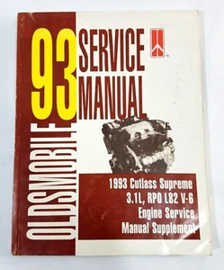 Libro de colección 93 Oldsmobile Service Manual 1993 Cutlass Supreme Supplement - Imagen 1 de 5