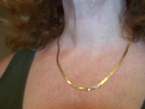 Gold Herringbone Necklace for sale | eBay