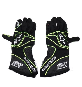 ALPINESTARS GLOVES Tech 1-ZX Nomex Black / Yellow Auto Racing SFI FIA SMALL NEW - Picture 1 of 4