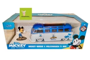JADA 1:24 Mickey Mouse VW VOLKSWAGEN T1 BUS Hollywood Rides Diecast 2022 New - Picture 1 of 3