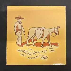 Gladding McBean Hermosa Mexican Scene Vintage Tile California - Picture 1 of 4