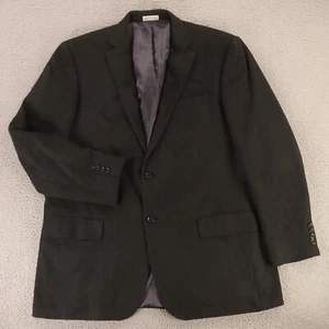 Prince of Wales Check Jacket XL Gray Glen Plaid Polyester Blazer Sport Coat 48L - Picture 1 of 13