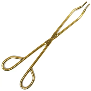 Brass Pickling Tongs & Crucible for Metal Melting Gold, Silver, Copper Tools - Picture 1 of 7