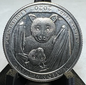 2020 W US, American Samoa BAT , 25c US ATB Quarter, West Point #1 - Picture 1 of 2
