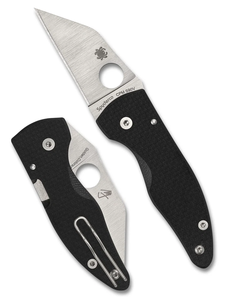 Cuchillo de bolsillo Spyderco Knives MicroJimbo C264CFP fibra de carbono CPM S90V acero inoxidable Foto 1 de 4