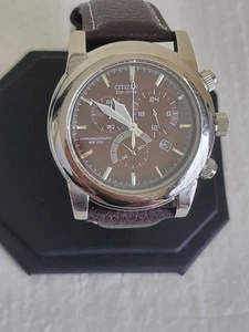 Citizens Chronograph Eco-Drive Wristwatch H500-S049628 w/new Crystal - Bild 1 von 9