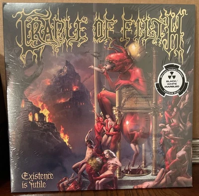 Cradle Of Filth Existence Is Futile Black/White Marble Limited Vinyl 2 LP *NEW - Image 1 of 4