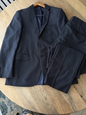 Van Heusen Slim Fit Suit Jacket Single-Breasted Notch Lapel Charcoal Size 96 - Image 1 of 4