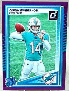 2025 Panini Donruss - Quinn Ewers Purple Press Proof Rated Rookie #342 - Bild 1 von 2