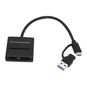 5Gbps USB 3.0 Dual Connector USB-C Type-C Type-A to MSATA SSD Docking Enclosure - Picture 1 of 7