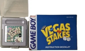 Vegas Stakes Nintendo Gameboy Plus Mint Condition Manual And Hard Case For Game - Picture 1 of 8