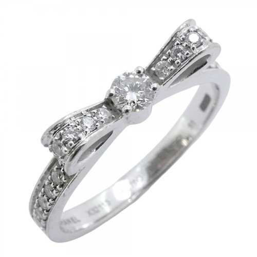 Anello CHANEL Ruban oro bianco 18KWG diamante #51 donna 6 GZl1a7nt