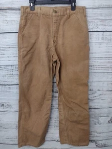 Pantalones de mezclilla Carhartt Carpenter para hombre 34x30 marrón de lona peto - Imagen 1 de 6
