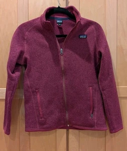 Patagonia Girls Better Sweater Full Zip Jacket Purple Heather Burgundy XL / 14 - Picture 1 of 7