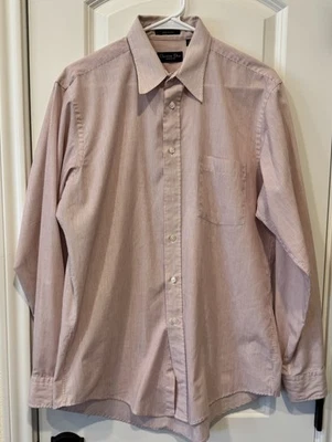 Camisa de vestir vintage Christian Dior Monsieur 15,5 34/35 hecha en EE. UU. rayas rosas Foto 1 de 3