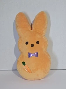 Peeps Bunny Plush Toy Orange Bow Tie Carrot Pillow Stuffed Animal 13 Inch Gifts - Picture 1 of 7