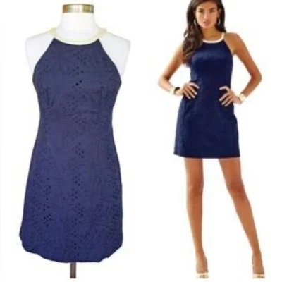 Vestido Lilly Pulitzer Perla Jumbo Girasol Ojales Cambio - Talla 2 Foto 1 de 4