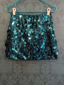 Shein Sequinned Mini Skirt Medium - Picture 1 of 6