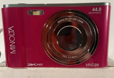 Cámara digital Minolta MND20 44 MP 2,7 K video ultra HD batería zoom 16X tarjeta de 32 GB Foto 1 de 4