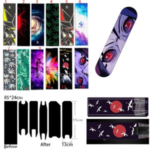 33" Skateboard Short Cruiser Board Double Warping Board Diamond Griptape Sticker - Picture 1 of 22