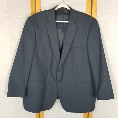 Pronto Uomo Sport Coat Size 52R Blue Black Micro Check Blazer Jacket Two Button - Image 1 of 4