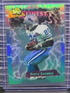1995 Topps Finest Boosters Barry Sanders Refractor #166 Detroit Lions