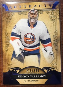  2020-21 Upper Deck Artifacts Blue Sapphire #100 Semyon Varlamov 2/75499 NY
