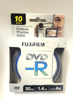 FujiFilm DVD-R Disc Pack 3inch 1.4 GB 10 30 Min 4x Blank For Video Photos & Data - Image 1 of 4