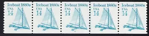 Edición de transporte 2134 - 14c "Iceboat 1880s" PNC 5 placas 4 MNH - Imagen 1 de 2