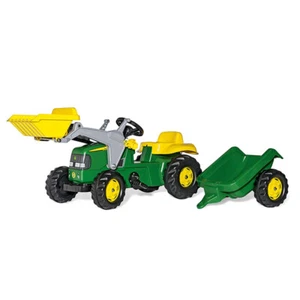 John Deere Children's Pedal Tractor with Loader Ride On Toy - Picture 1 of 1