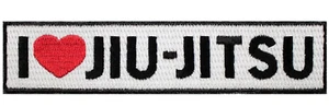 I Love Jiu Jitsu Patch (4.5 Inch) Iron/Sew-on Badge BJJ Gi Kimono Hat Bag GIFT - Picture 1 of 7