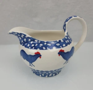 Chanticleer ICTC By Alice Cottrell Burleigh England Blue Chicken Rooster Creamer - Picture 1 of 4
